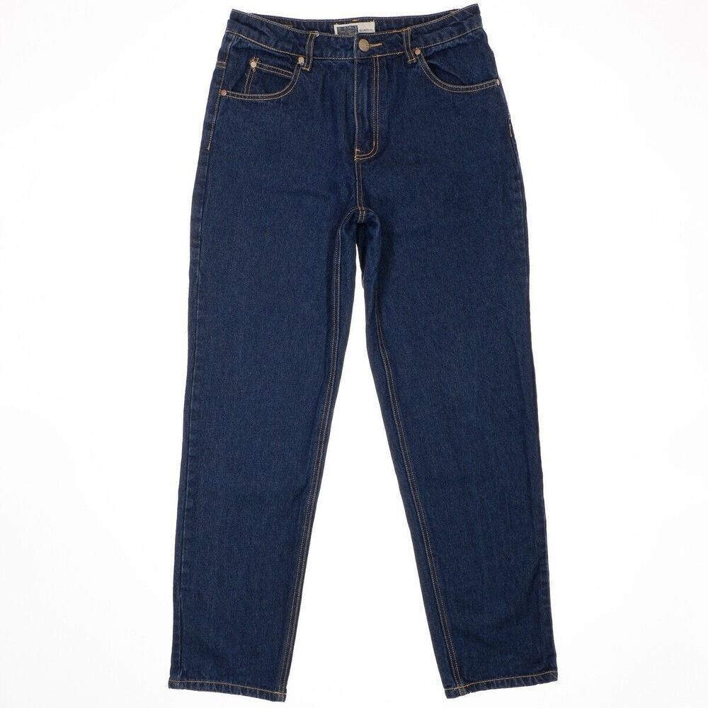 HB Jeans Womens 8 Relaxed Tapered High Waist Blue Cotton Denim Measures 29 x 30